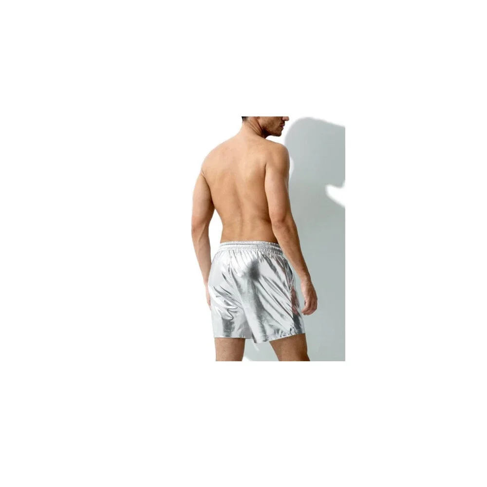 Arjen Kroos Mens Sexy Shorts Metallic Shiny Sparkly Hot Drawstring Short Pants,L - Picture 3 of 5